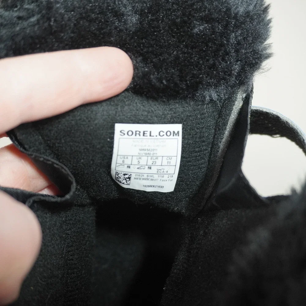 Sorel Snow Commander Toddler 12-24M Size 6 Winter Snow Boots Black Blue Yellow